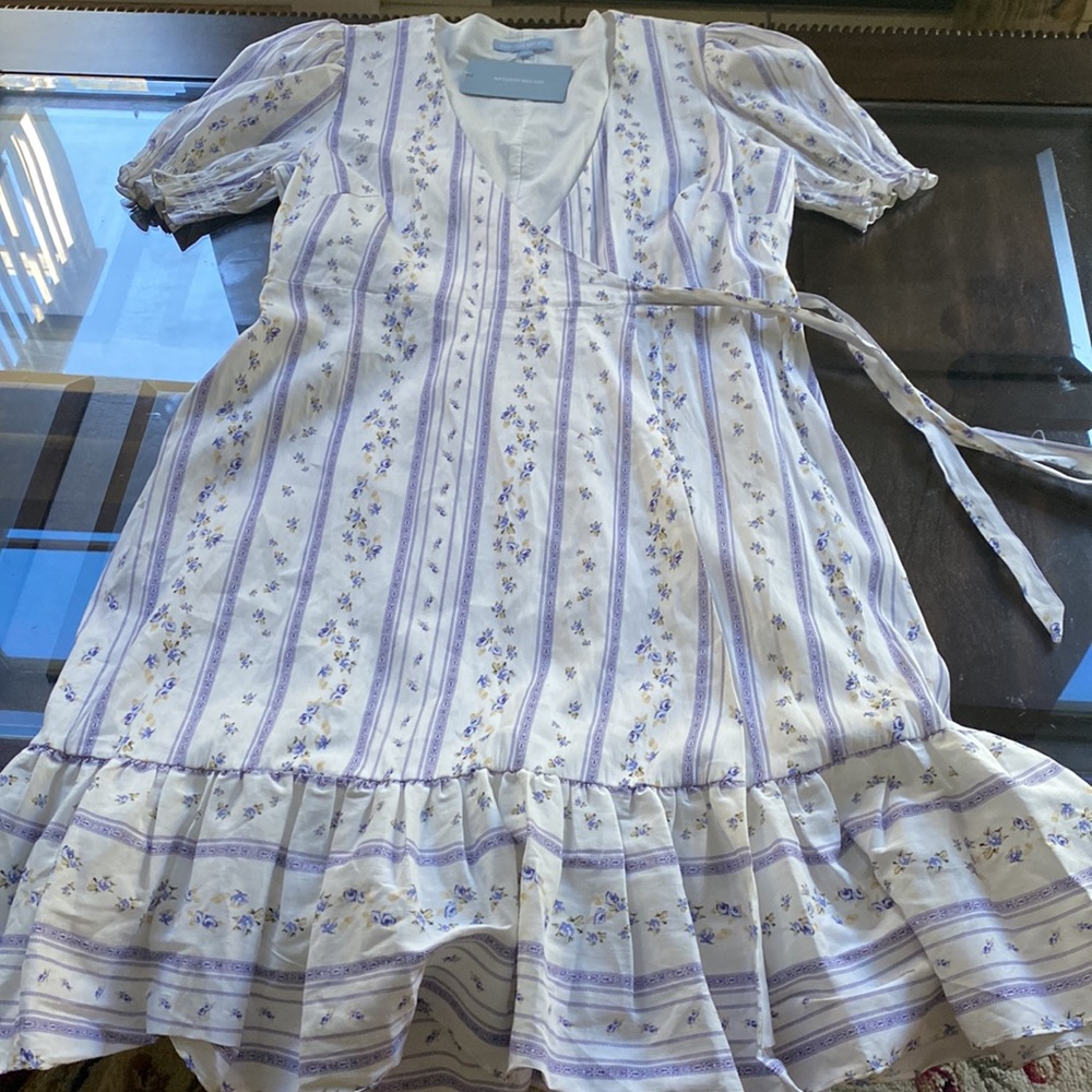 Antonio Melani
Cleo Linen Floral Stripe Wrap Midi Dress - Picture 11 of 13